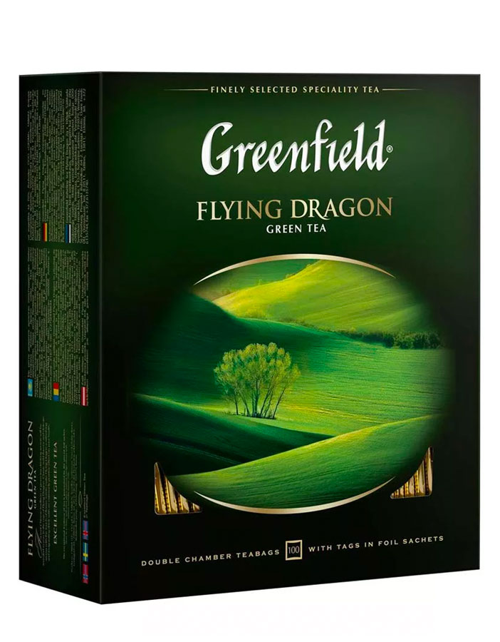 Greenfield  черный/зелен чай в пакетиках 100 шт